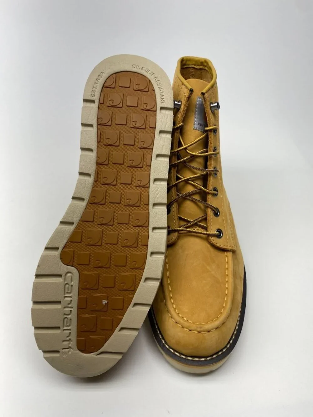 CARHARTT Men's Moc Wedge 6 Inch Work Boot Wheat FW6076 Sz 10